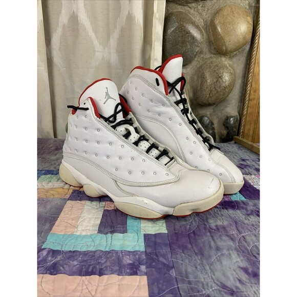 Jordan 13 Retro History of Flight 2017 Mens Size 11 Preowned White With Red - Picture 2 of 16